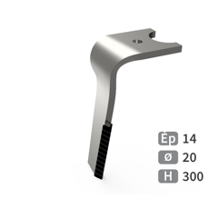 Dent de herse rotative Gauche, plaquettes carbure triangulaires, fixation rapide KUHN K2500071 adaptable