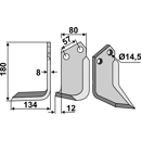 Fräsmesser - links CEL10L Breviglieri Nachbau