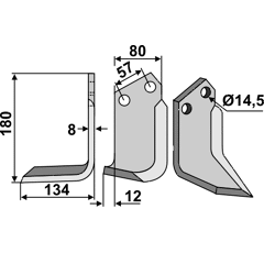 Fräsmesser - links CEL10L Breviglieri Nachbau