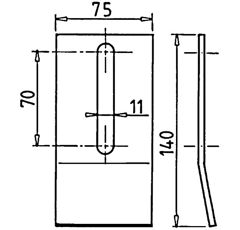 Plaquette de décrotteur pour KUHN 52532130 origine