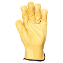 Gants vrac en cuir fleur de vachette jaune - taille 8 / 10
