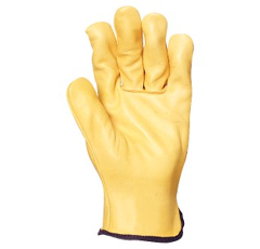 Gants vrac en cuir fleur de vachette jaune - taille 8 / 10