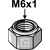 Selbstsichernde Mutter M6x1