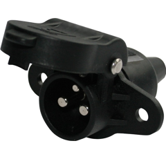 Prise femelle 3 plots rond mâle pour JAEGER ERICH adaptable