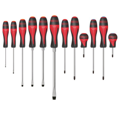 Jeu de 12 tournevis ULTIMATE 6 fente - 3 phillips - 3 pozidriv | KS TOOLS