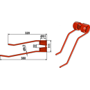 Dent de fenaison rouge pour KUHN 66231000 adaptable - BlackSteel©