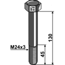 Boulon M24x3 pour broyeur SPEARHEAD adaptable - Blacksteel©