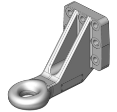 Ringzugöse, Ø 50 mm  110x100 mm, 8-Loch,Hitchring, Schwarz      