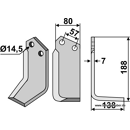 Fräsmesser - rechts 000362730N Krone by Muzzi