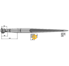 Dent pour chargeur KVERELAND 221153 adaptable - Blacksteel©