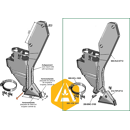 Hartmetall-Schar re 117 mm für Sämaschine BOURGAULT – Nachbau  