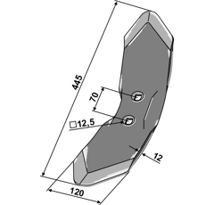 Pointe pour cultivateur VOGEL & NOOT CV008002 adaptable