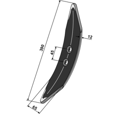 Soc chisel 65 x 12 mm adaptable - Blacksteel©