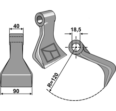 Hammerschlegel für Mulcher LAGARDE BL001116 – Nachbau  