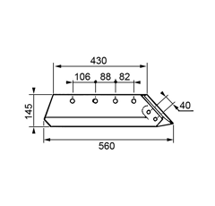 Winkelschar Pflug rechts BUGNOT 16 6046 original