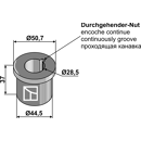 Entretoise 37x28,5 pour broyeur SCHULTE adaptable - Blacksteel©
