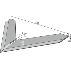 Reja binadora 550 x 5 mm para escardador STEKETEE 405755 adaptable - BlackSteel©
