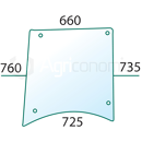 Vitre latérale pour machine agricole CASE IH 1332448C91 adaptable