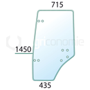 Vitre de porte G. pour machine agricole SAME 0.007.5166.0/40 adaptable