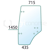 Vitre de porte G. pour machine agricole SAME 0.007.5166.0/40 adaptable