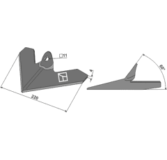 Hackschar 220mm - 15.270.01 | Einböck - Nachbau