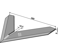 Hackschar 380mm - 405738 | Steketee - Nachbau