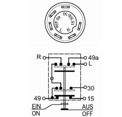 Bouton poussoir feux de détresse pour FENDT S.52827 adaptable