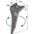 Dent droite pour herse rotative AMAZONE 976749 adaptable - Blacksteel©