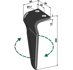 Kreiseleggenzinken - rechts RHMAS51R RH  Maschio
