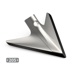 Aileron triangulaire avec plaquettes carbure pour bineuse plat EINBÖCK 15.269.01 adaptable