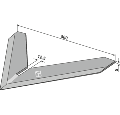 Hackschar 500mm - 405750 | Steketee - Nachbau