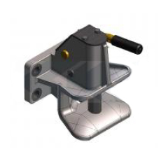 Flanschzugmaul autom, 120x55 mm, Ø 25 mm Schwarz      