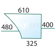 Vitre de porte de machine agricole MASSEY FERGUSON 3476160M1 adaptable