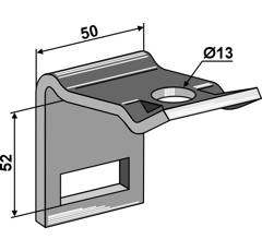 Halter Ø 13 mm - 40 mm Nachbau  