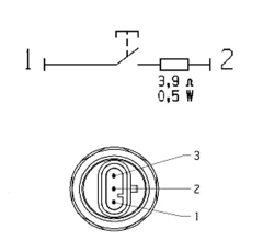 Bouton poussoir relevage pour tracteur DEUTZ-FAHR 2.7659.182.0 adaptable