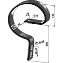 Ressort double 40 x 12 mm pour déchaumeur 0250040231 adaptable