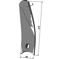 Déflecteur droit pour déchaumeur PÖTTINGER 9762500360 adaptable - BlackSteel©