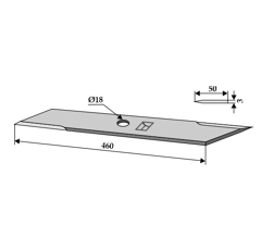 Messer für Mulcher BISO 28.801.401.0011 Nachbau  