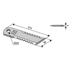 Messer für Mulcher CLAAS 0000652940 Nachbau
