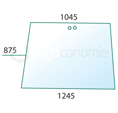 Pare-brise clair pour machine agricole CASE IH 144768A1 adaptable