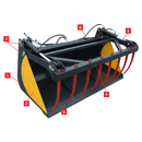 Benne preneuse 1800 mm pour tracteur  - CAM