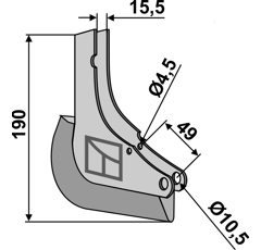 Soc pour semoir KLEINE KL810210 adaptable - BlackSteel©