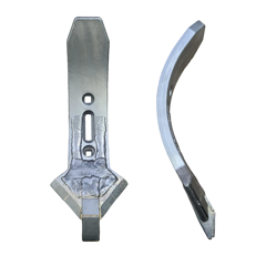 Soc de cultivateur avec plaquettes carbure, plaquettes arrière et rechargement 160 mm TOUTES MARQUES adaptable