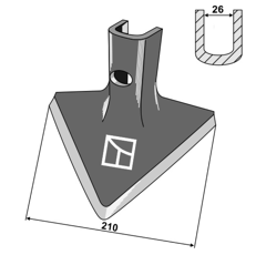 Soc pour cultivateur RUMPTSTAD RS 3919 adaptable - Blacksteel©