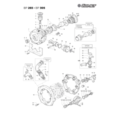 Pièces détachées pour pompe COMET - BP 265 - BP 305 adaptable