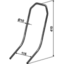 Griffe Ø10mm pour semoir VÄDERSTAD 466169 adaptable - Blacksteel©