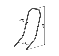 Griffe Ø10mm pour semoir VÄDERSTAD 466169 adaptable - Blacksteel©