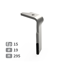 Dent de herse rotative Droite 2 plaquettes carbure, fixation rapide AMAZONE 9510110 adaptable