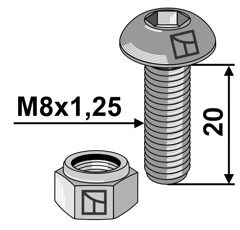 Flachrundschraube M8x1,25x20 mit Innensechskant