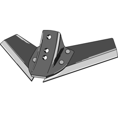 Soc à ailettes pour cultivateur FORTSCHRITT adaptable - Blacksteel©